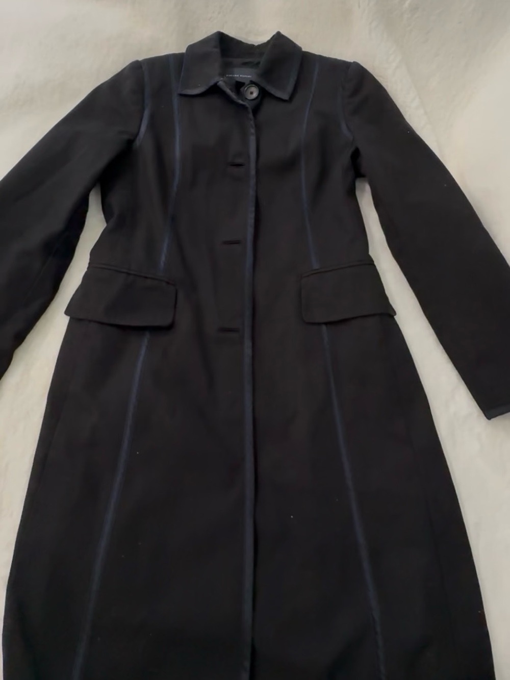 Banana Republic Black Long Trench Coat